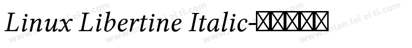 Linux Libertine Italic字体转换
